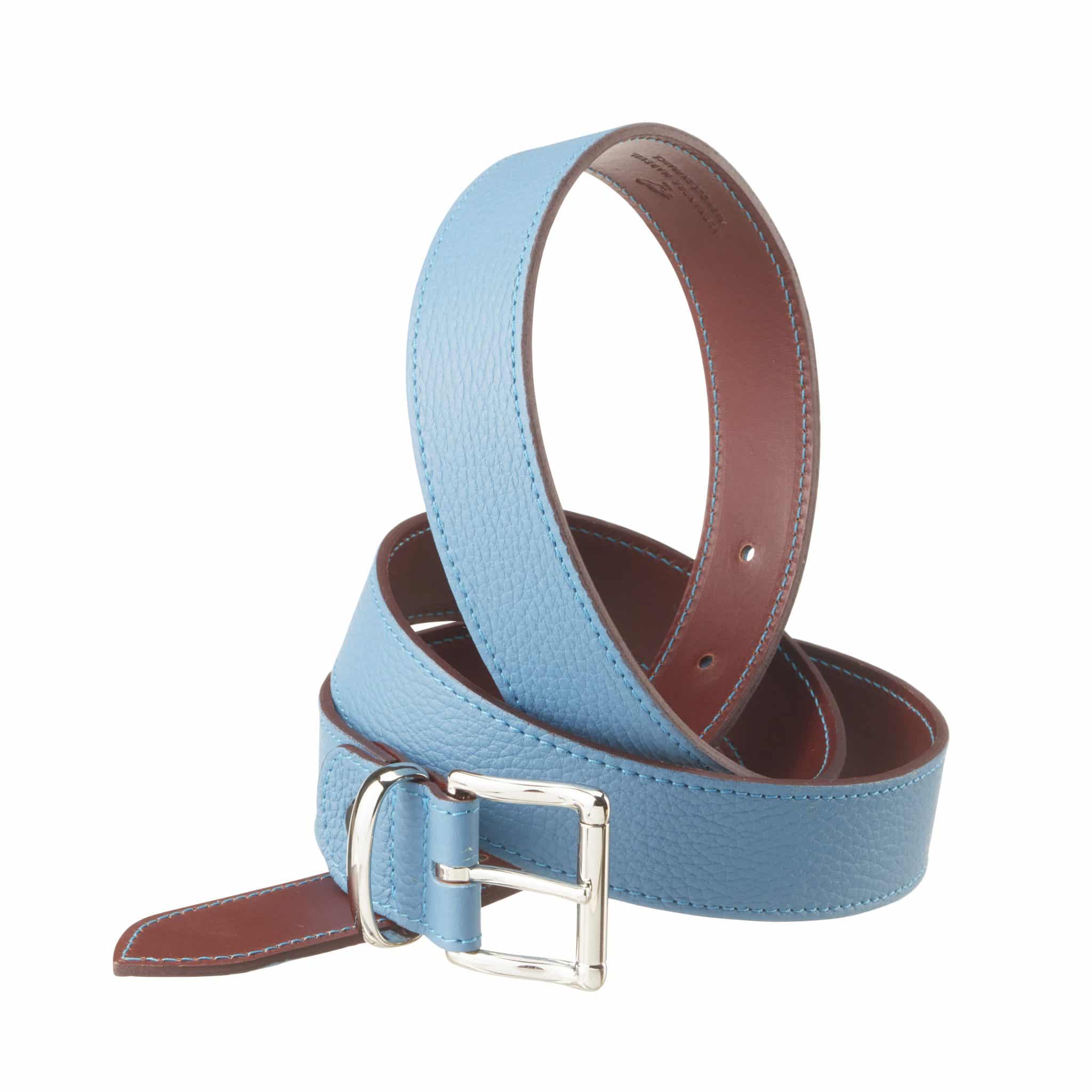 Ceinture réglable en cuir avec boucle en nickel
