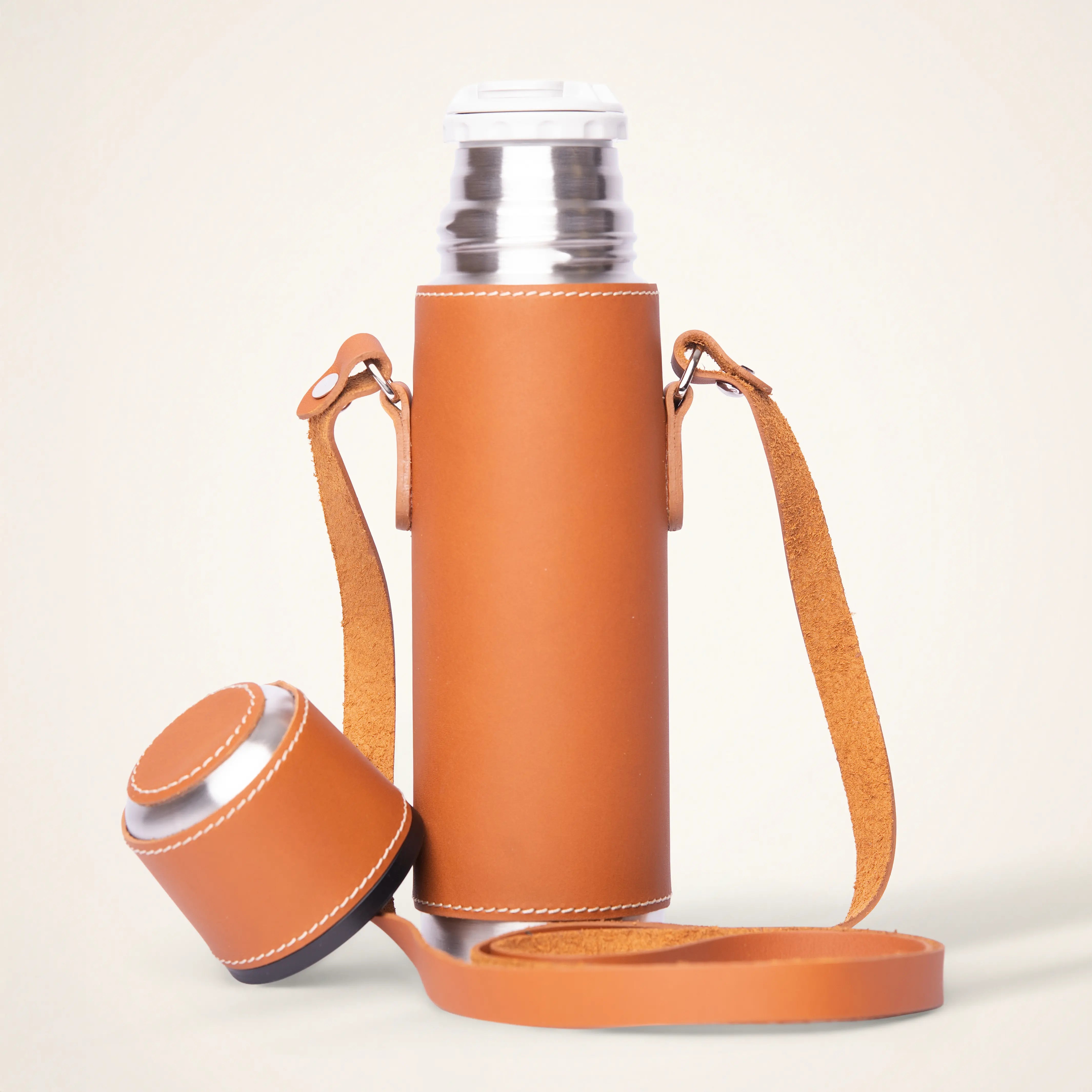 Bouteille isotherme gainé cuir