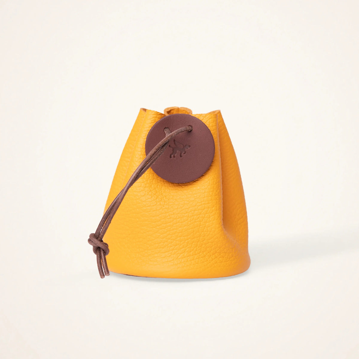 Bolsa de cuero con cordón para 15 fichas