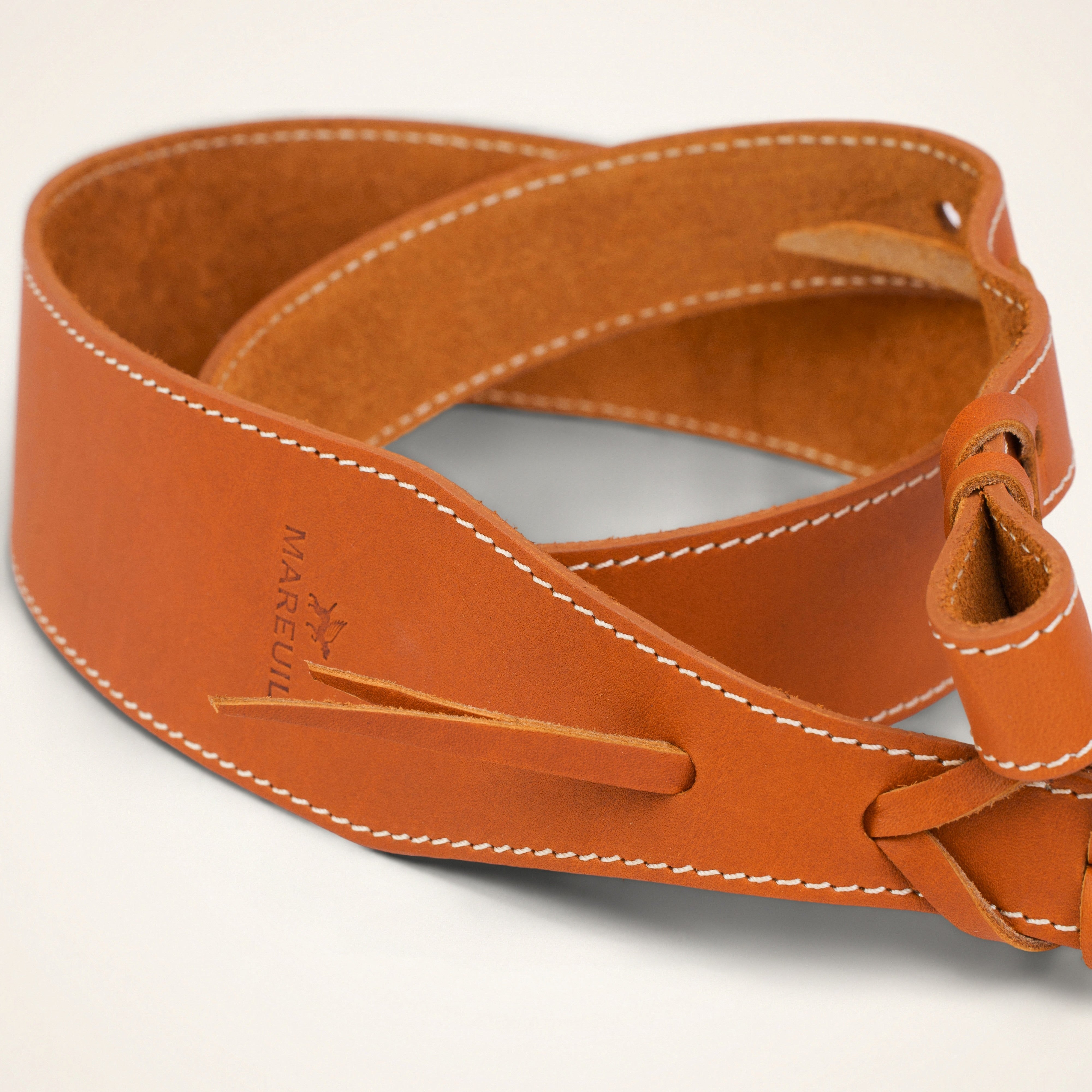 Bretelle cobra en cuir