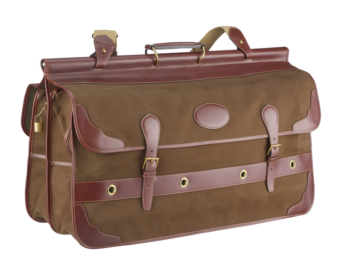 Treibjagdtasche mit 3 Falten — Canvas und Leder, Travel Wild