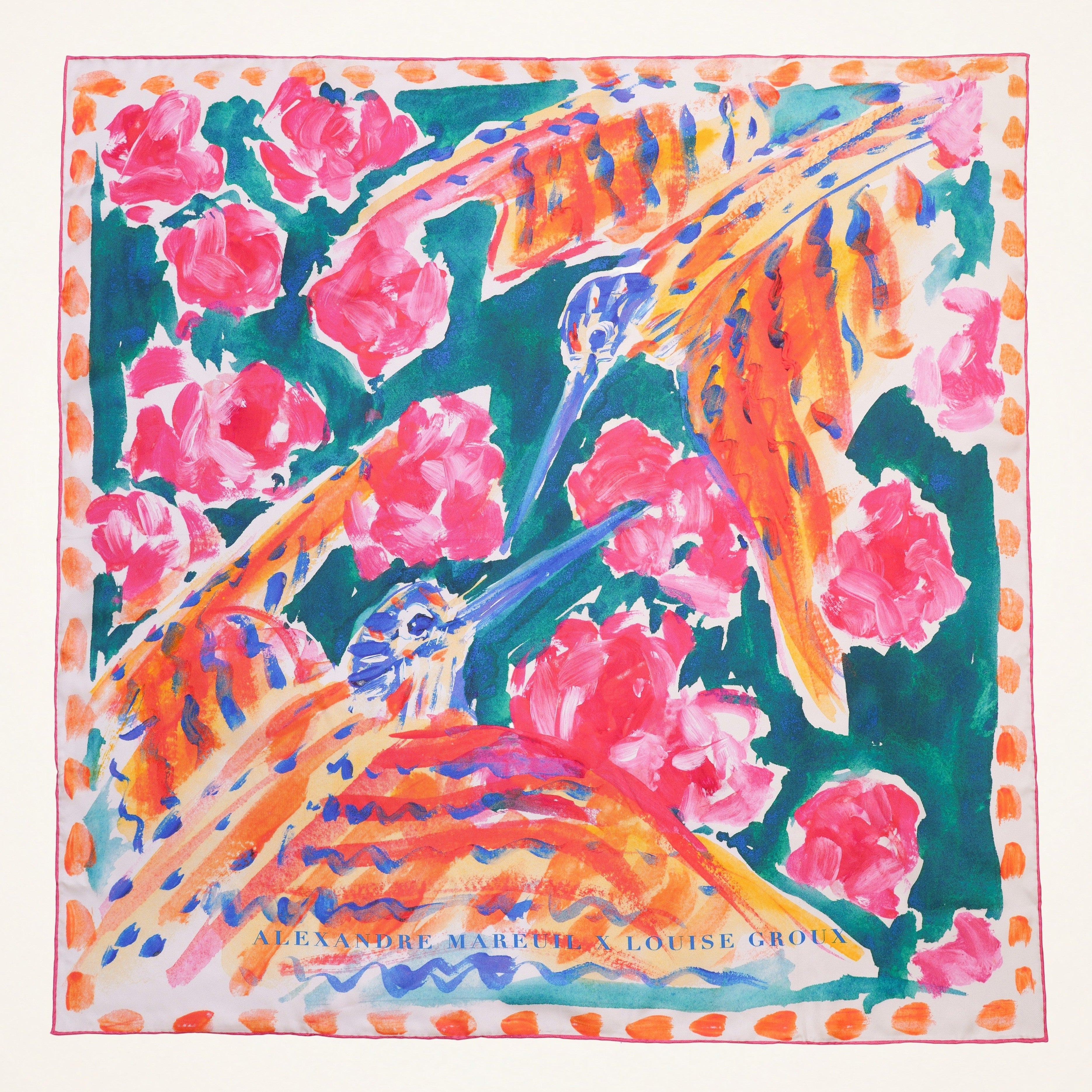 Foulard soie carré 90 cm