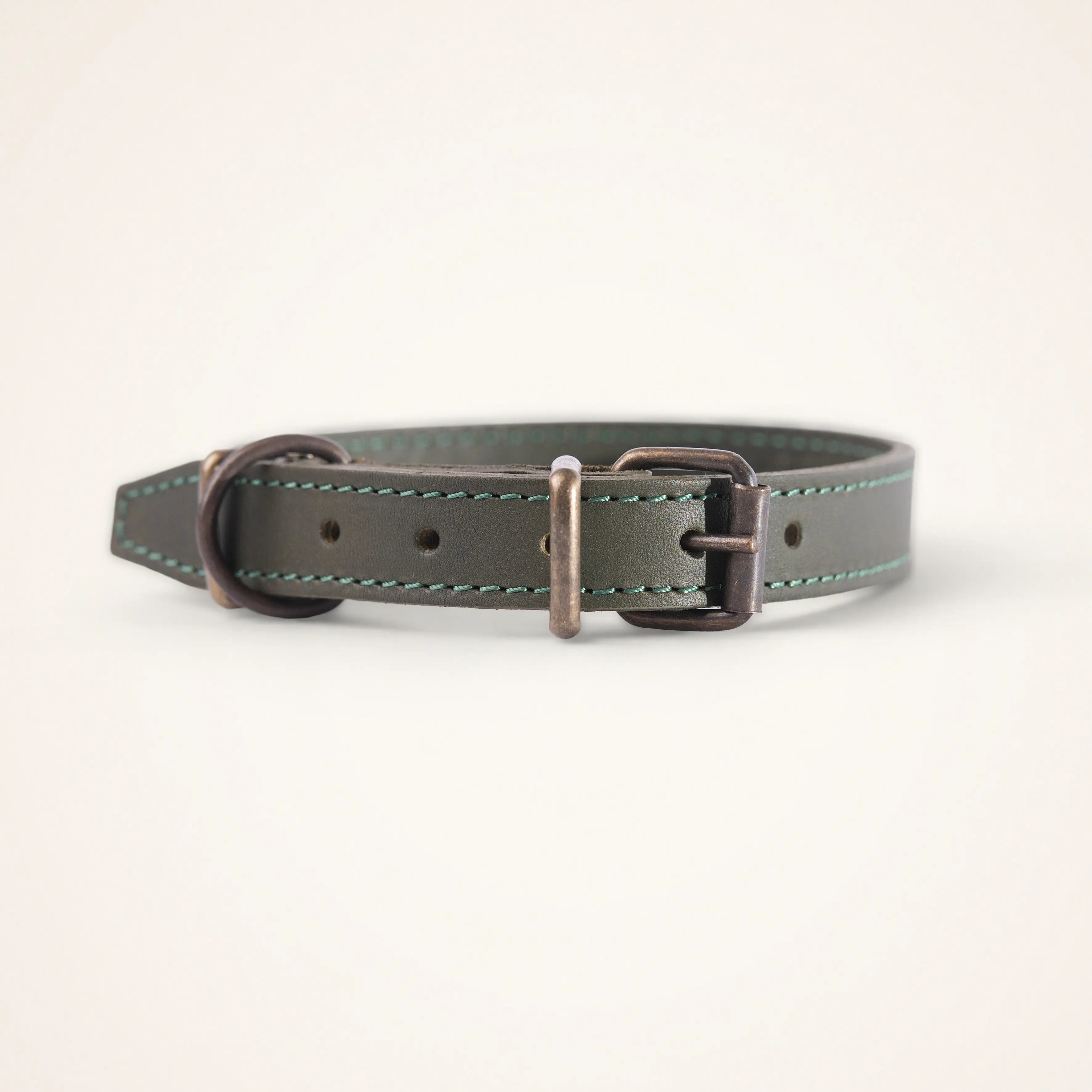 Leather-lined dog collar 30 cm