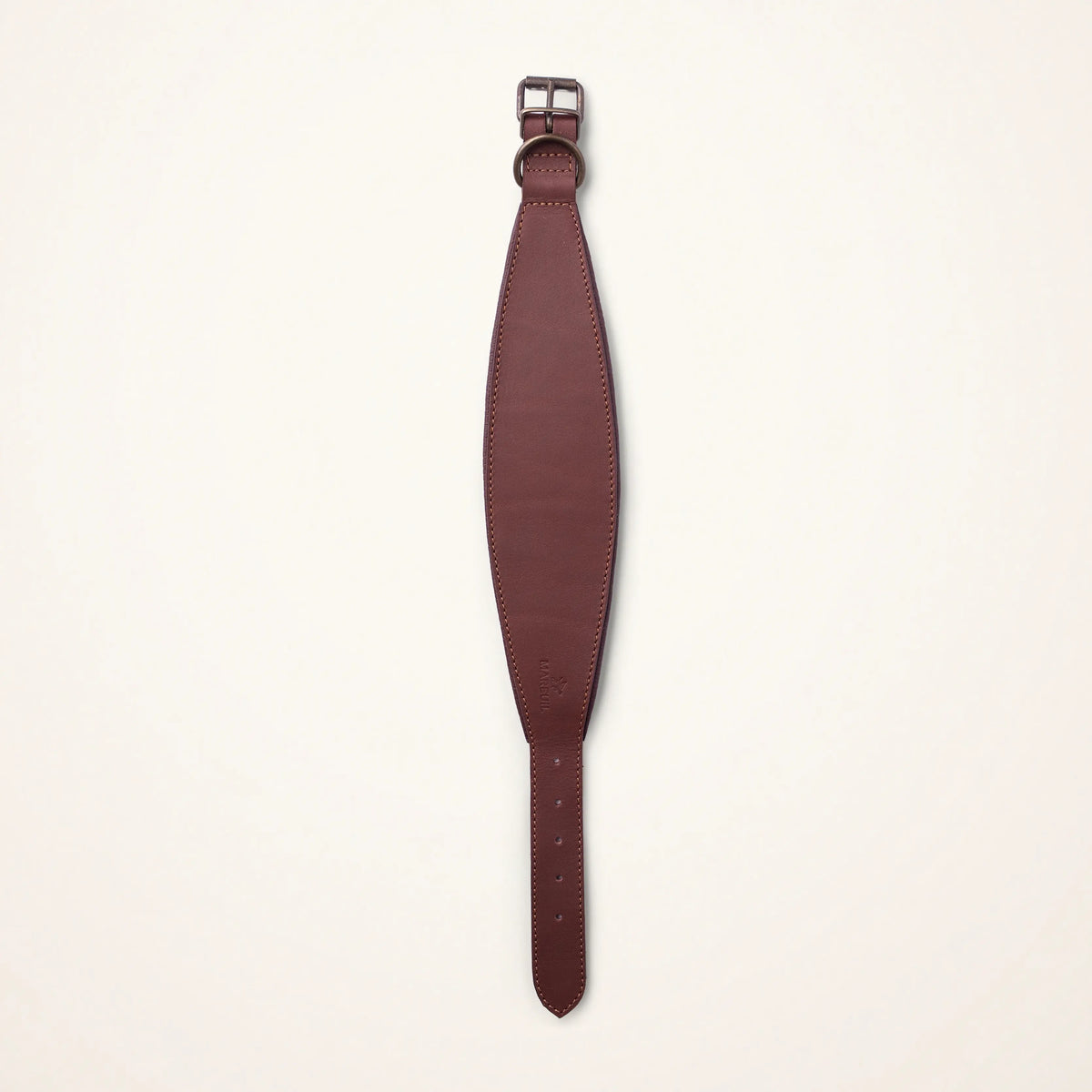 Lined leather collar for greyhound