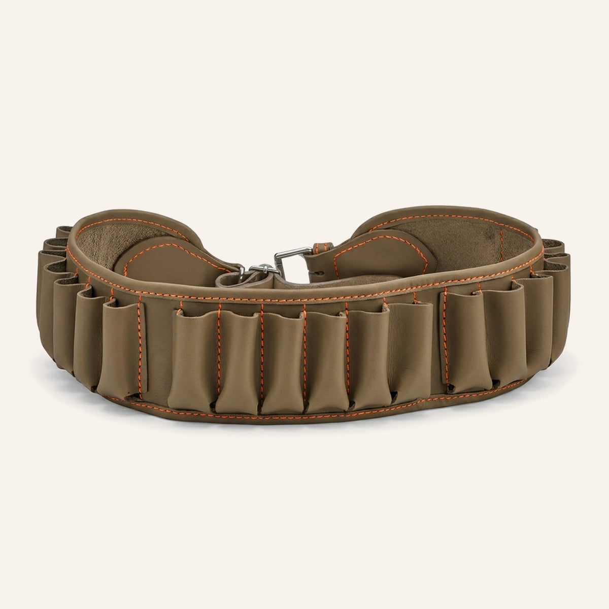 Cuir lisse Antique Bronze piqué fluo