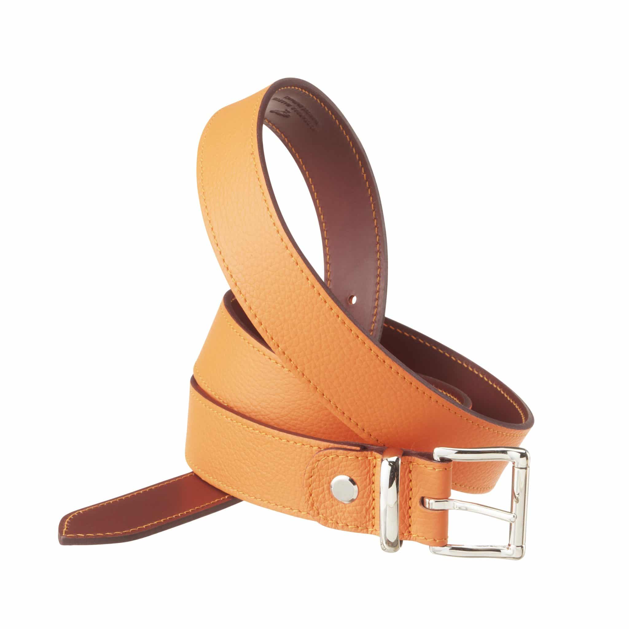 Ceinture réglable en cuir avec boucle en nickel