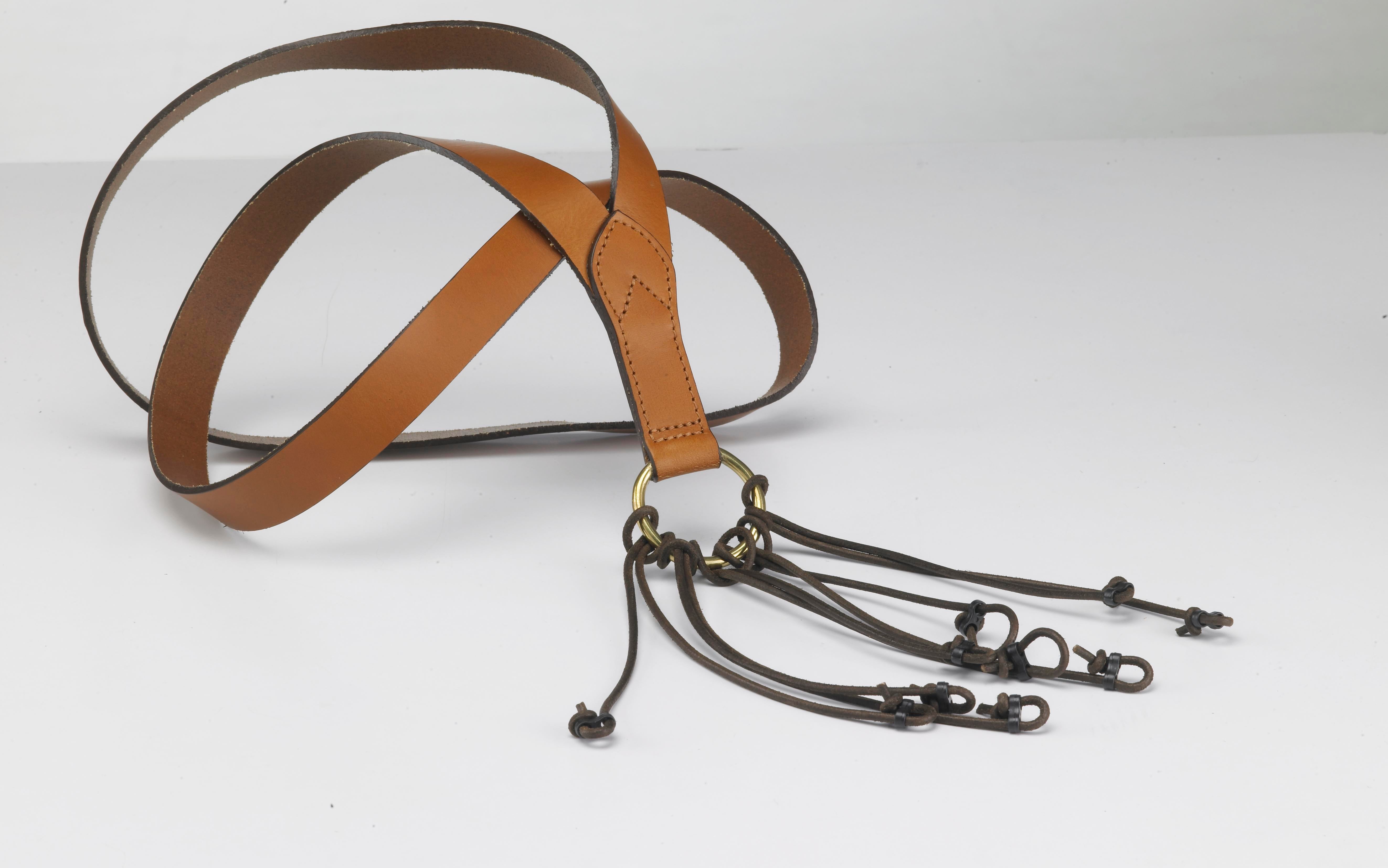 Porte gibier en bandoulière 10 brins en cuir