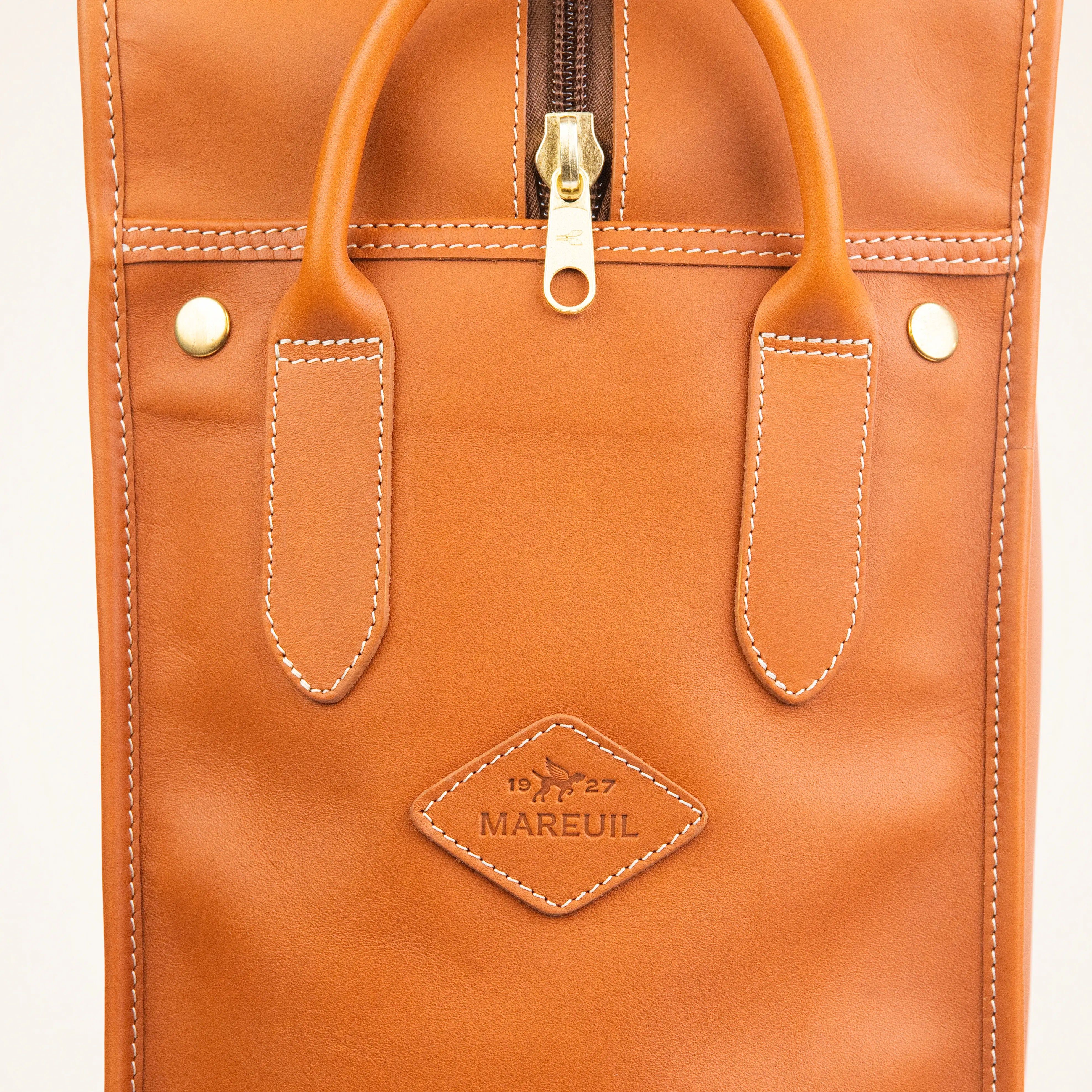 Leather boot bag