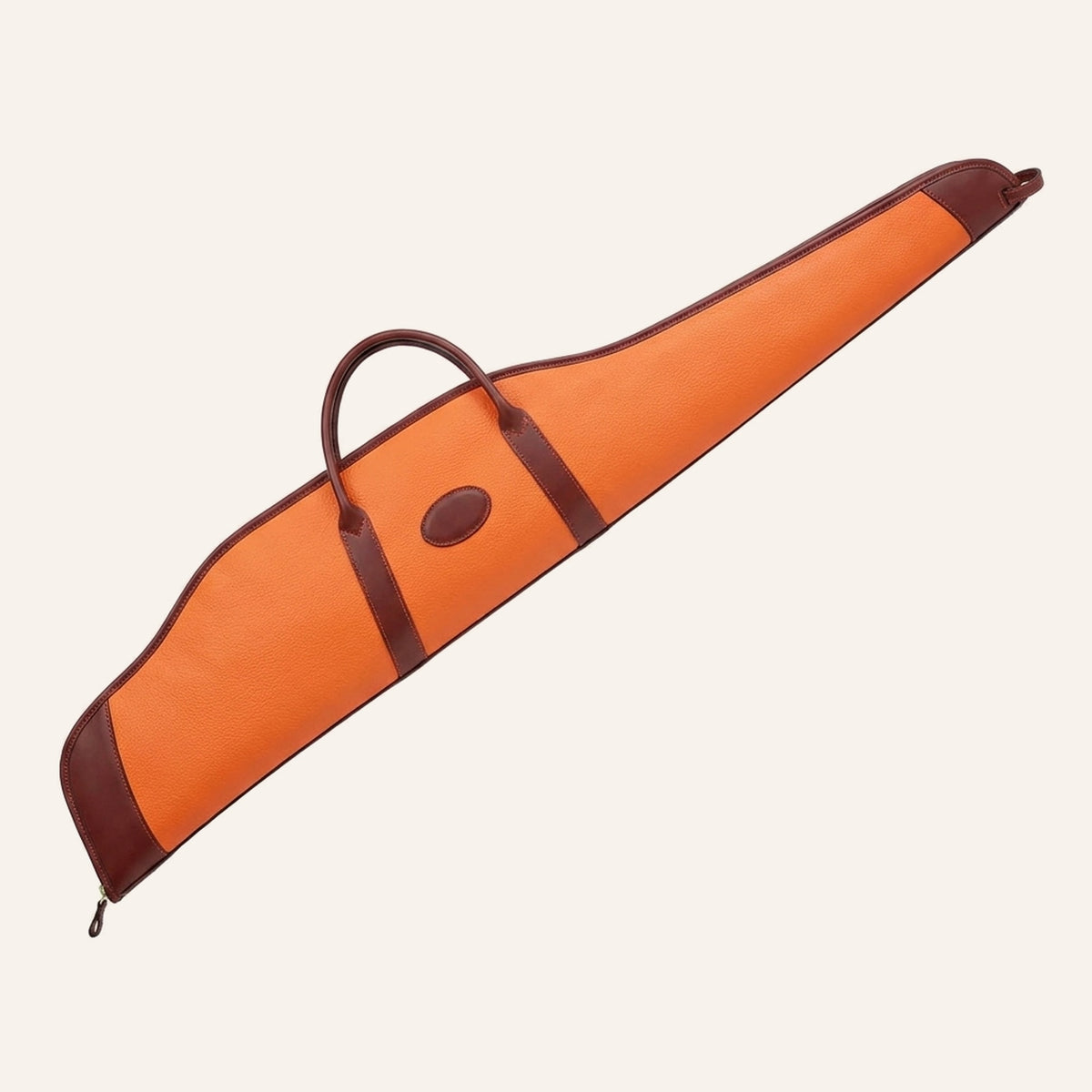 Cuir lisse & grainé Taurillon Orange & Antique Sauvage