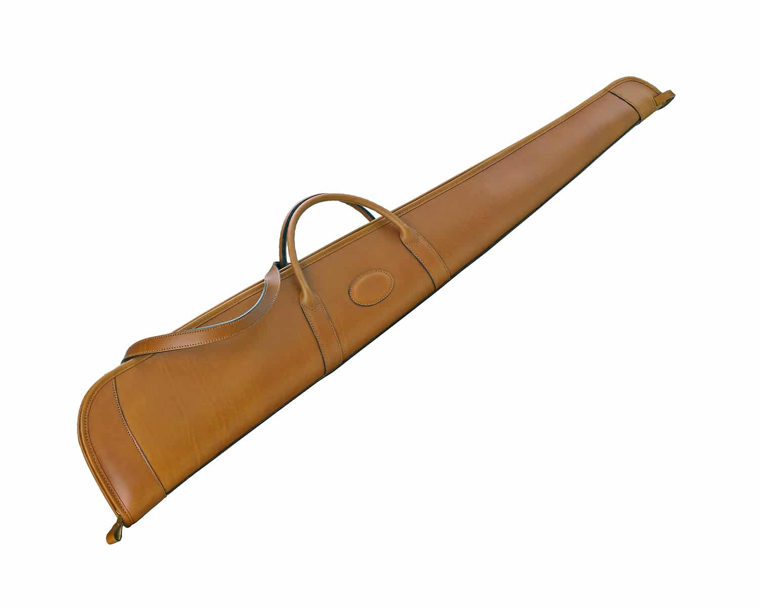 Fourreau fusil cuir doublé avec fermeture éclair et embout plat