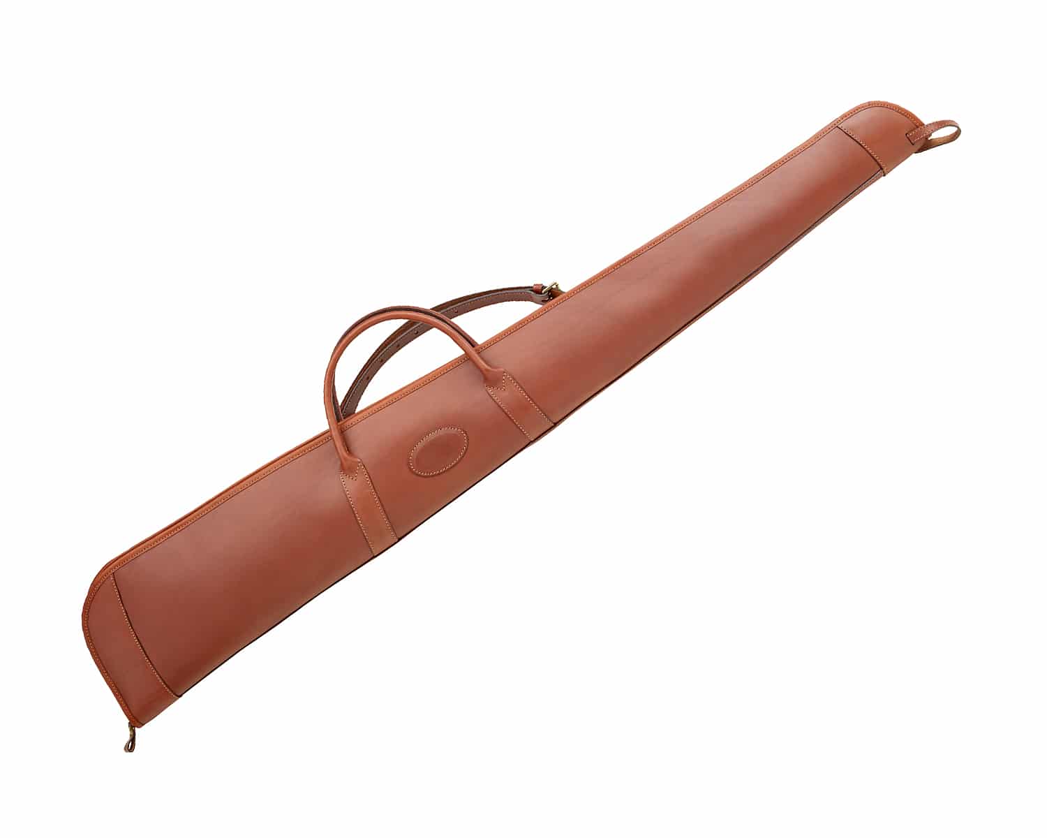 Fourreau fusil cuir doublé avec fermeture éclair et embout plat