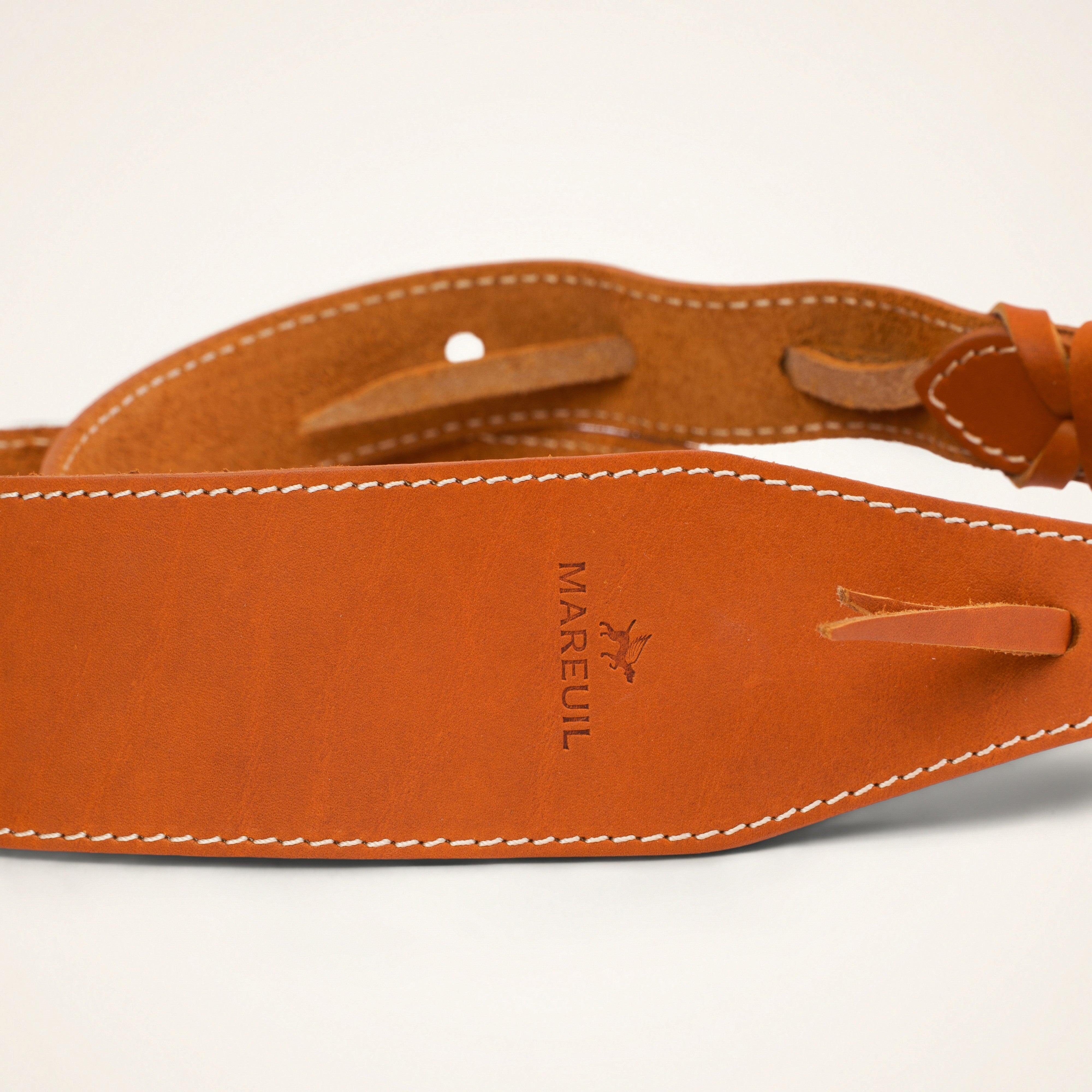 Bretelle cobra en cuir