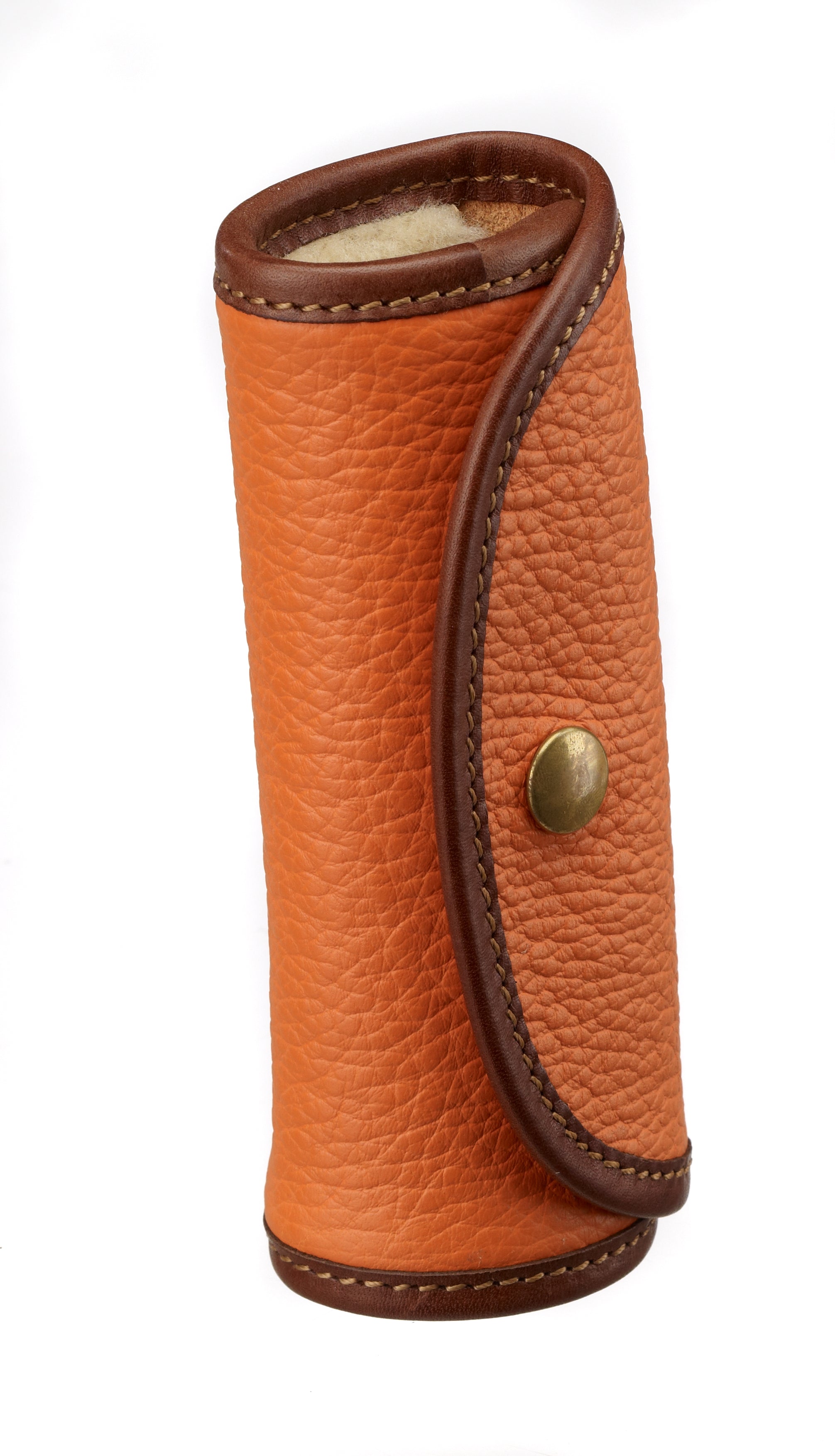 Gant lustreur canon en cuir et mouton lainé