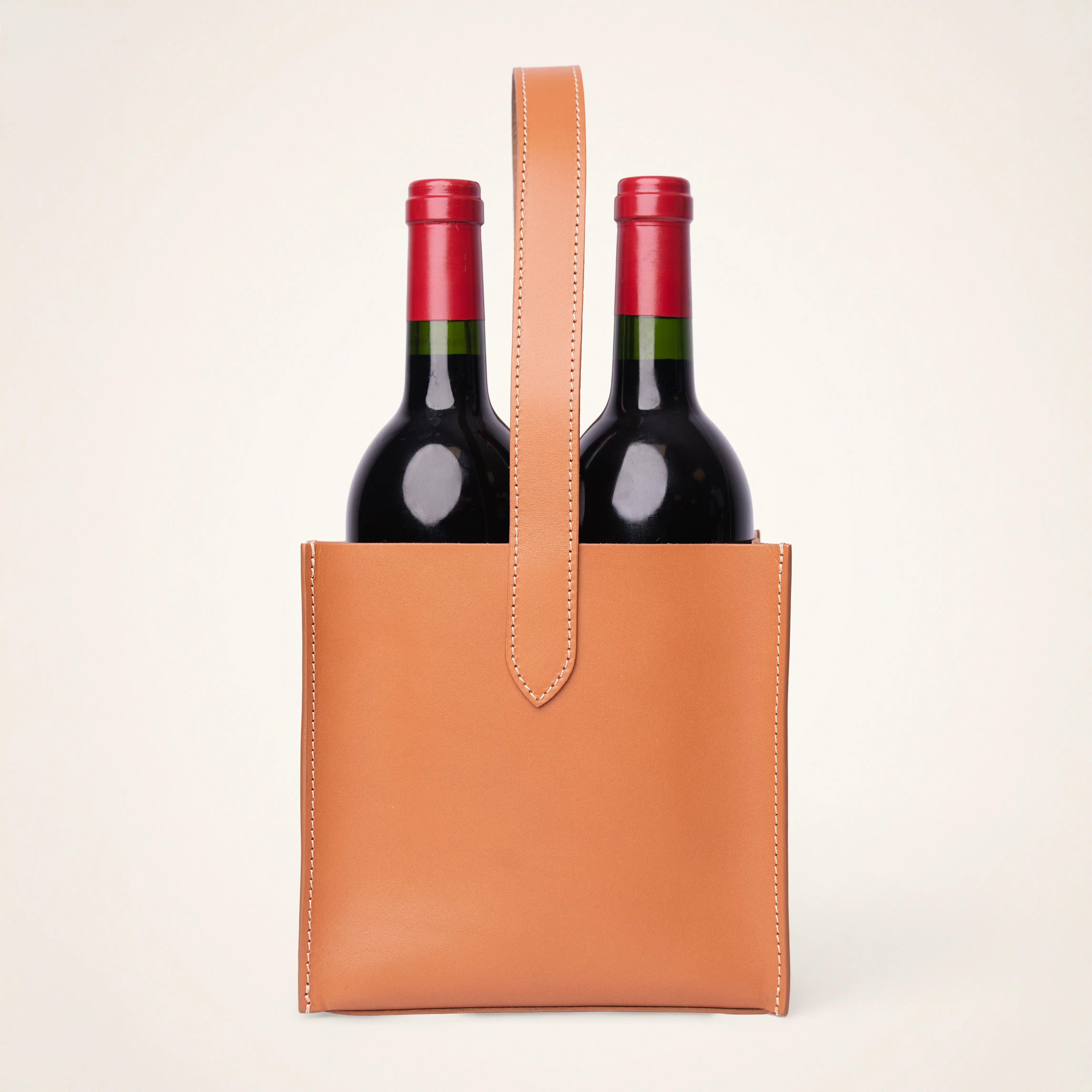 Cubo para botellas de cuero