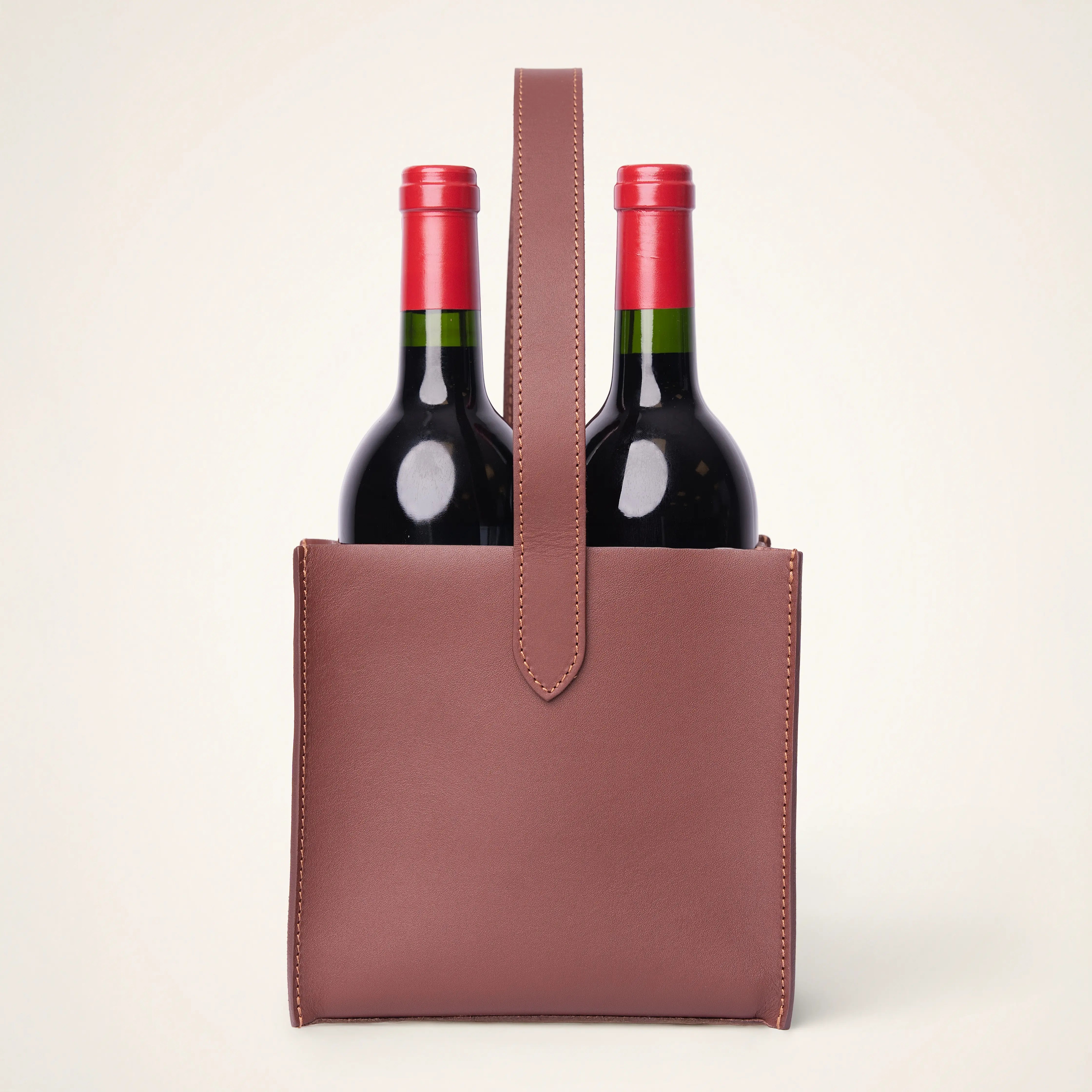 Cubo para botellas de cuero