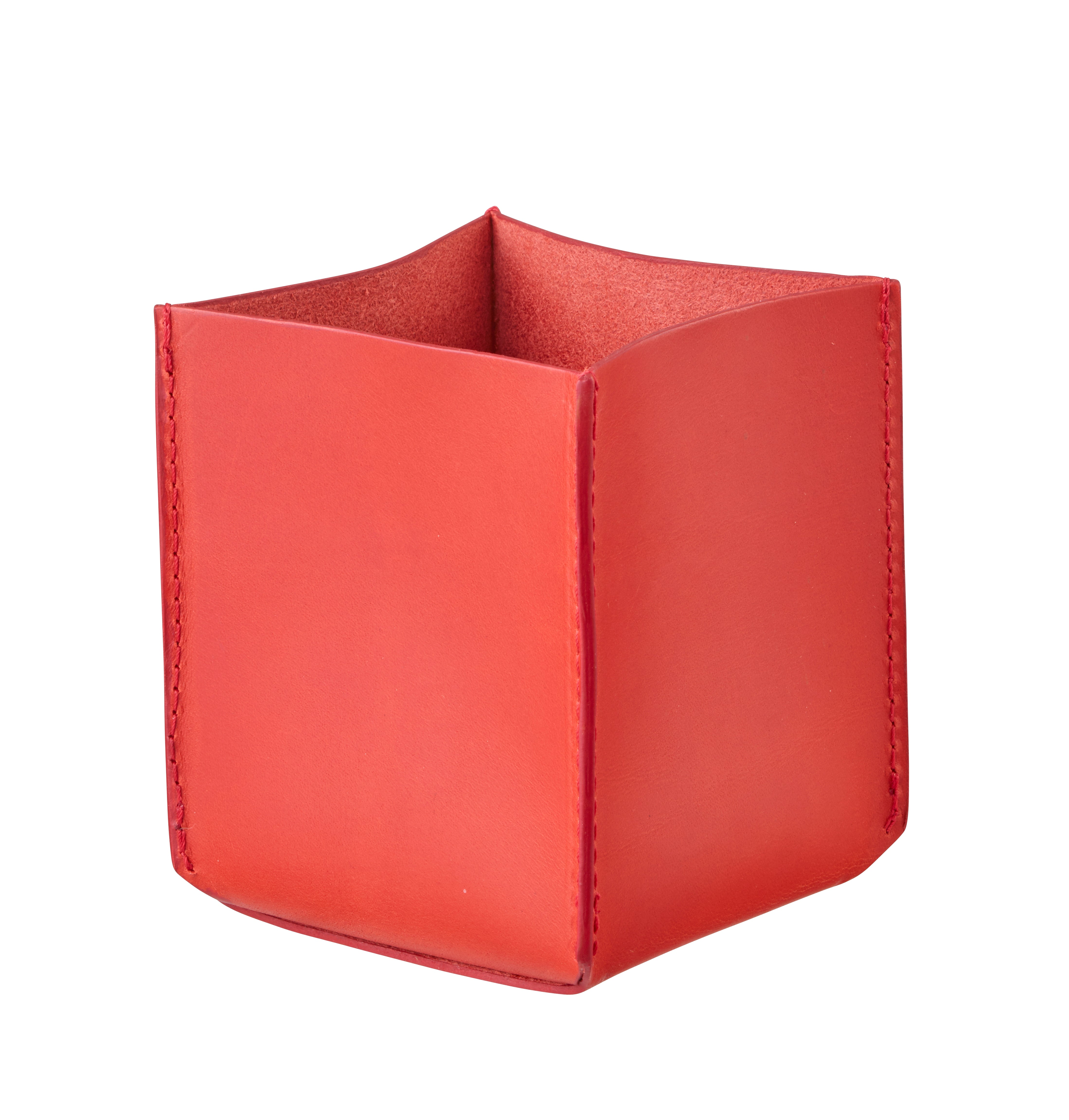 pot à crayon en cuir