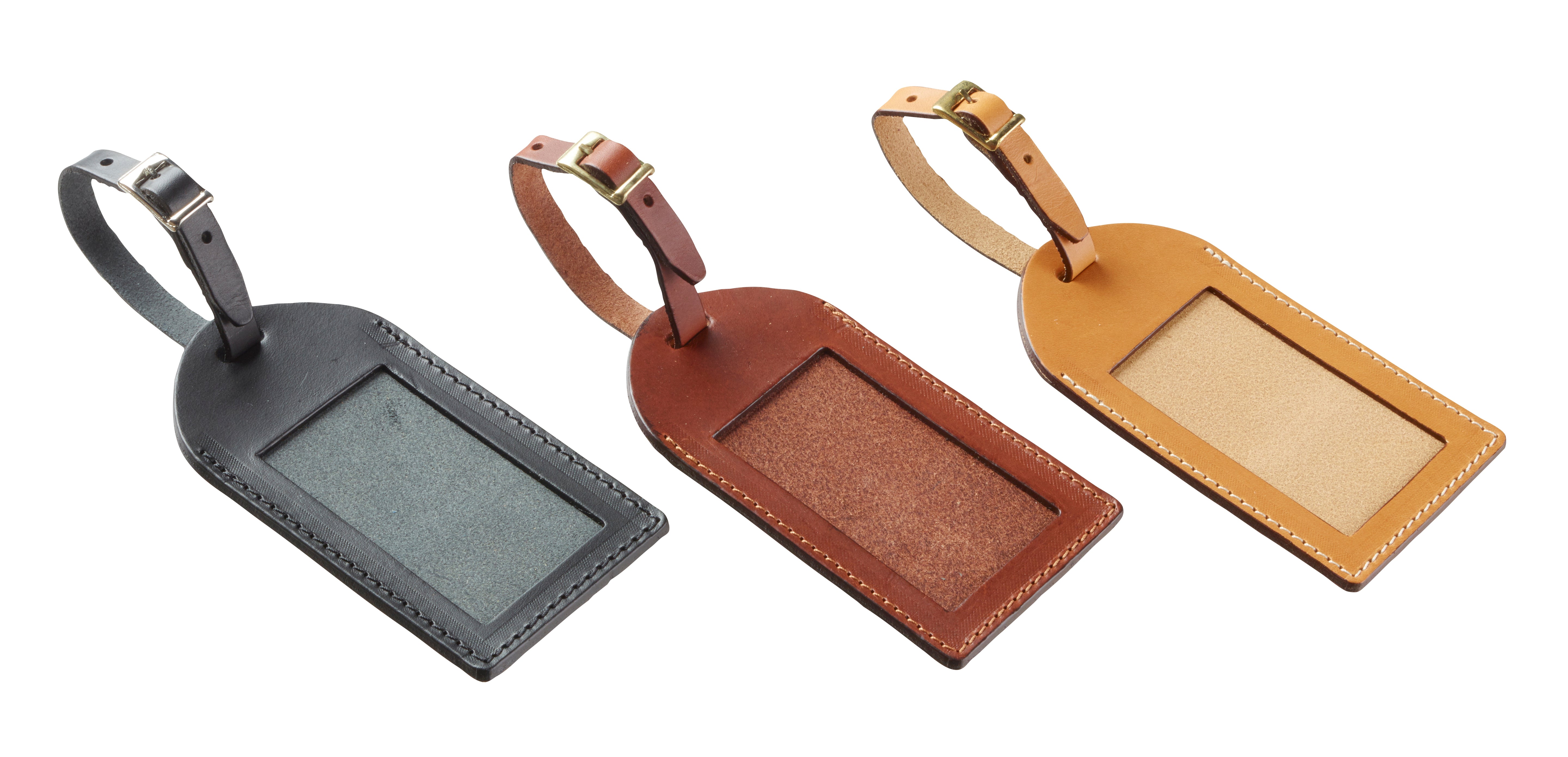 Porte étiquette en cuir
