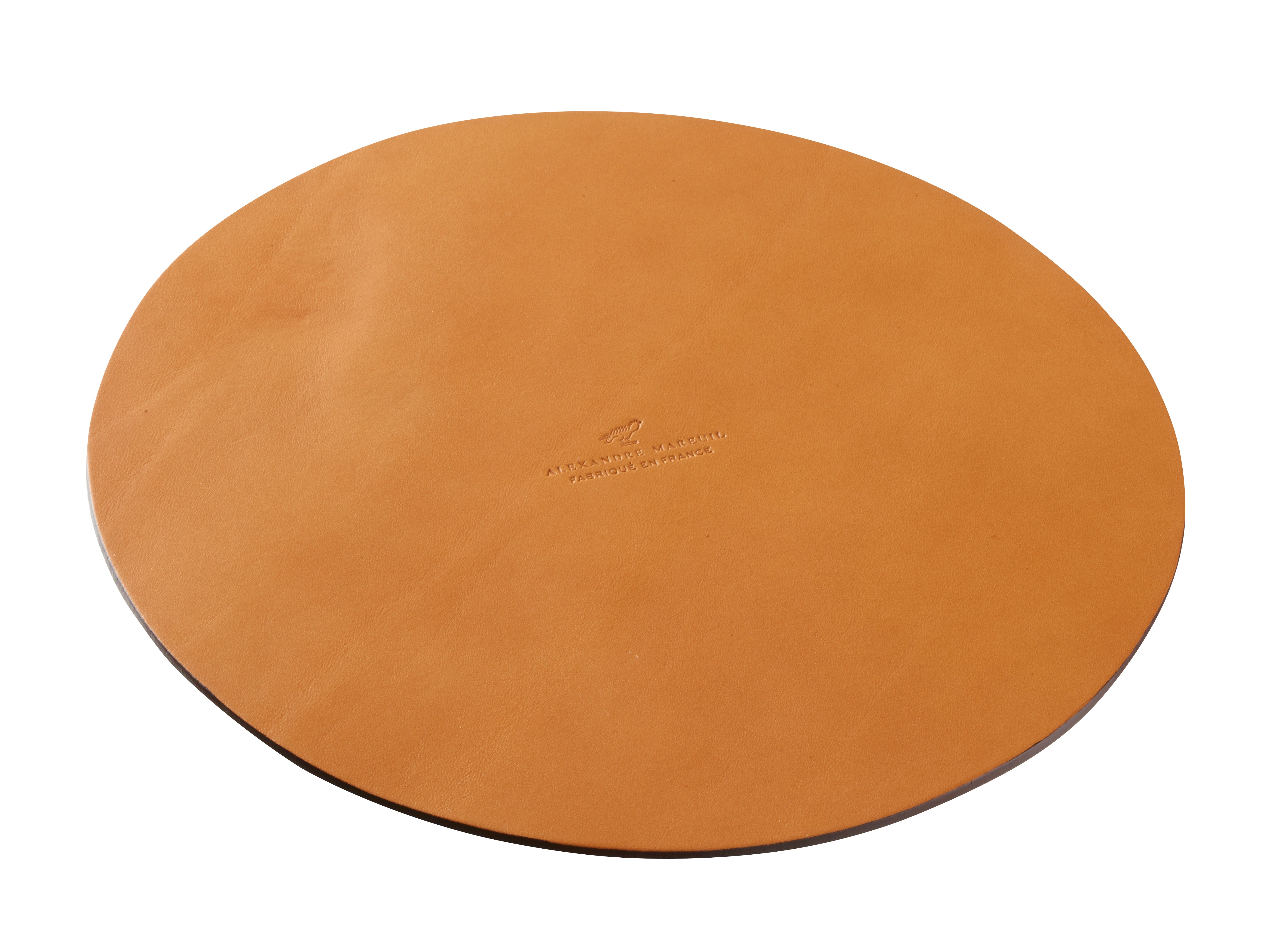 Dessous de carafe en cuir lisse non doublé