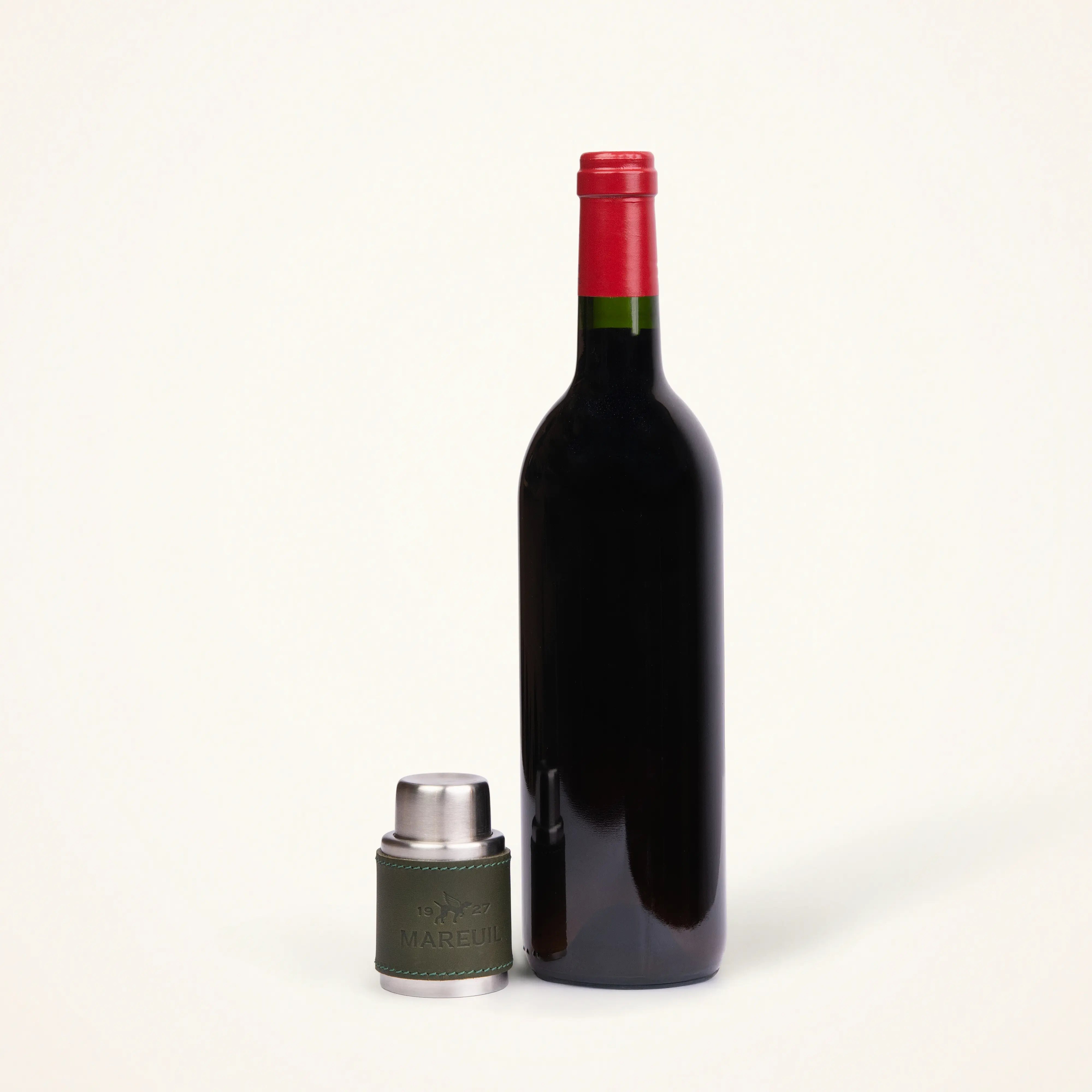 Bouchon Pompe à Air en cuir bouteilles de vin