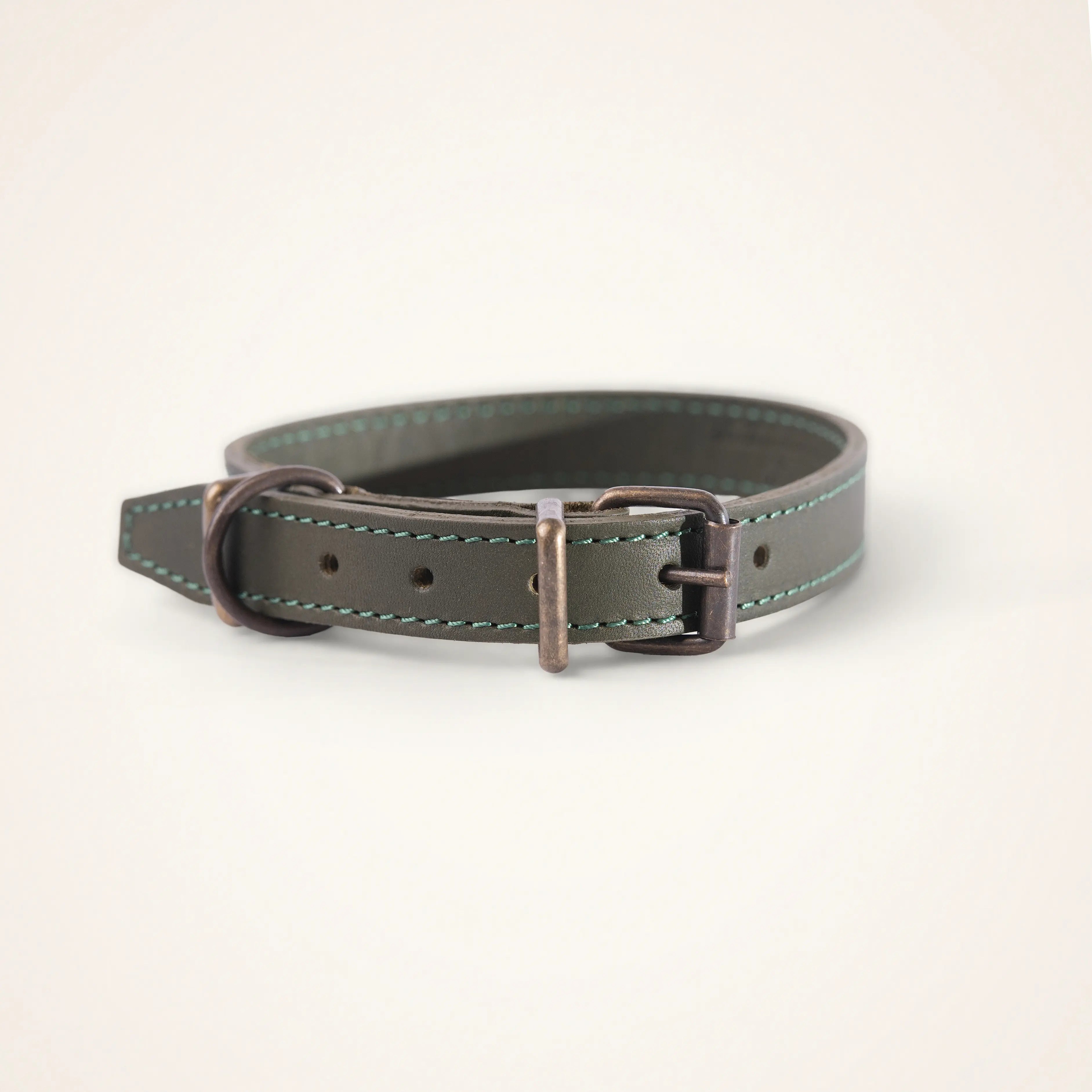 Collier cuir pour chien doublé 35 cm