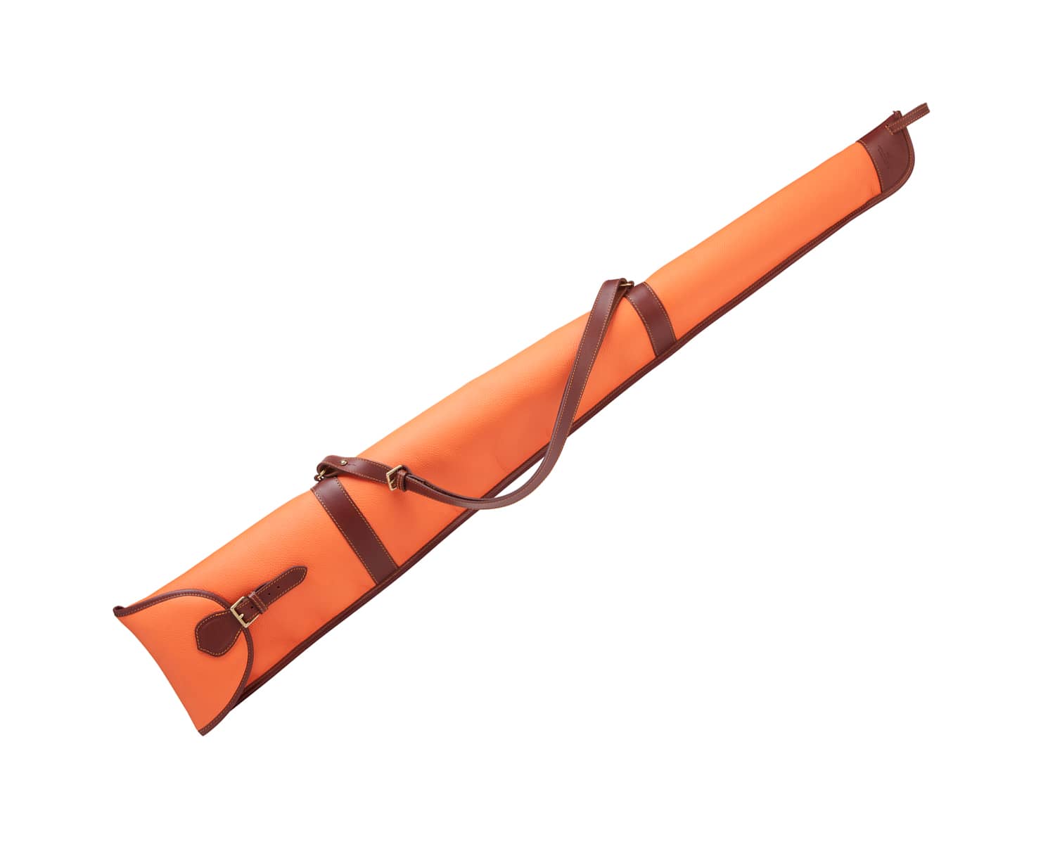 Fourreau fusil - Taurillon Orange & Antique Sauvage